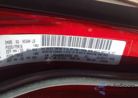 2004 Jeep Grand Cherokee Laredo z USA, uszkodzony, nr VIN 1J4GW48N94C430287